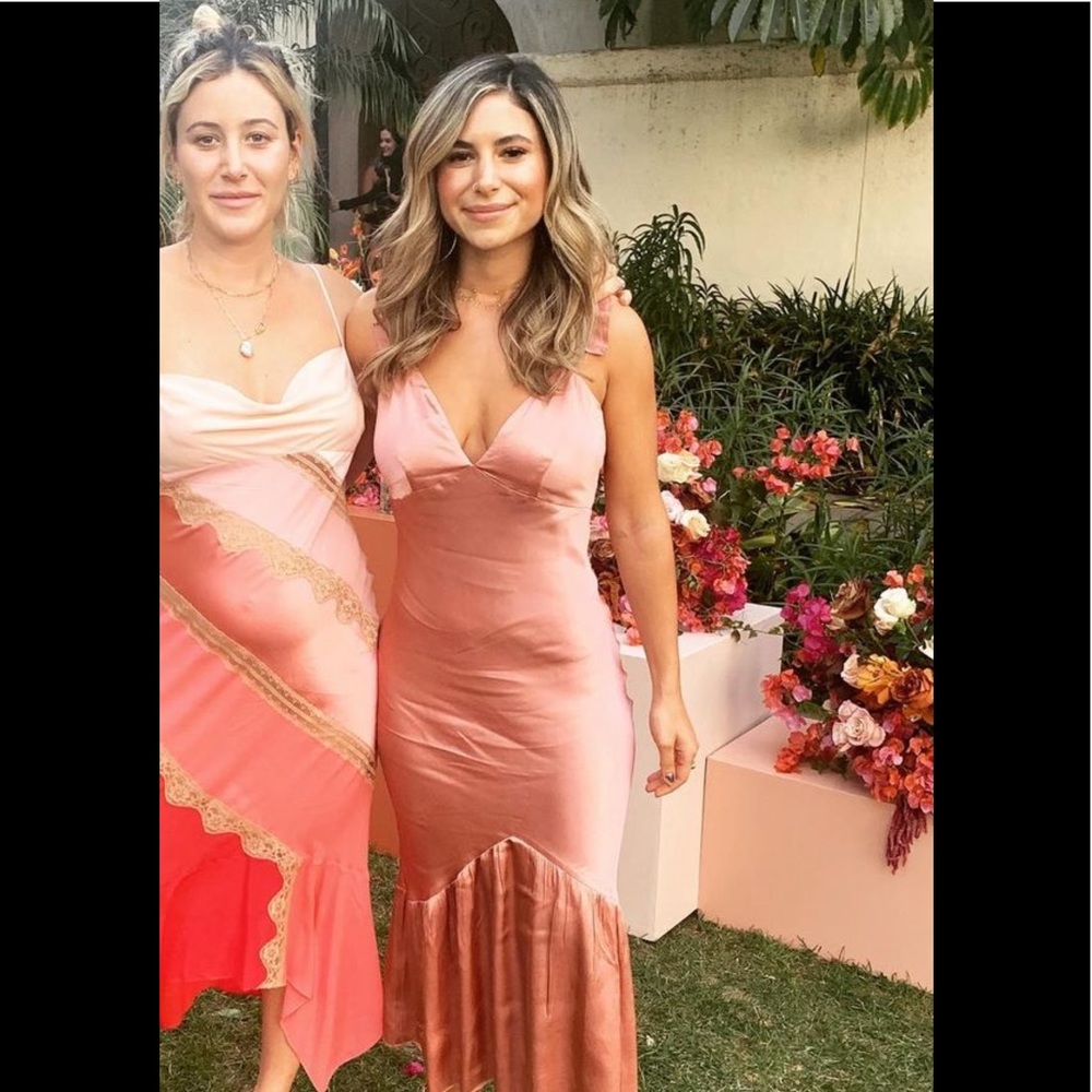 Saylor Pink Silk Dress